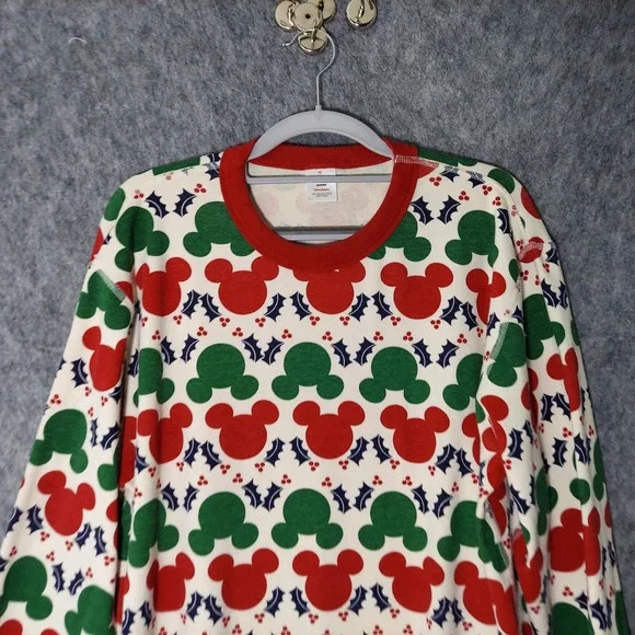 Disney Hanna Andersson Pajama Shirt Xl Mickey Mouse Christmas Organic Cotton - Picture 2 of 8